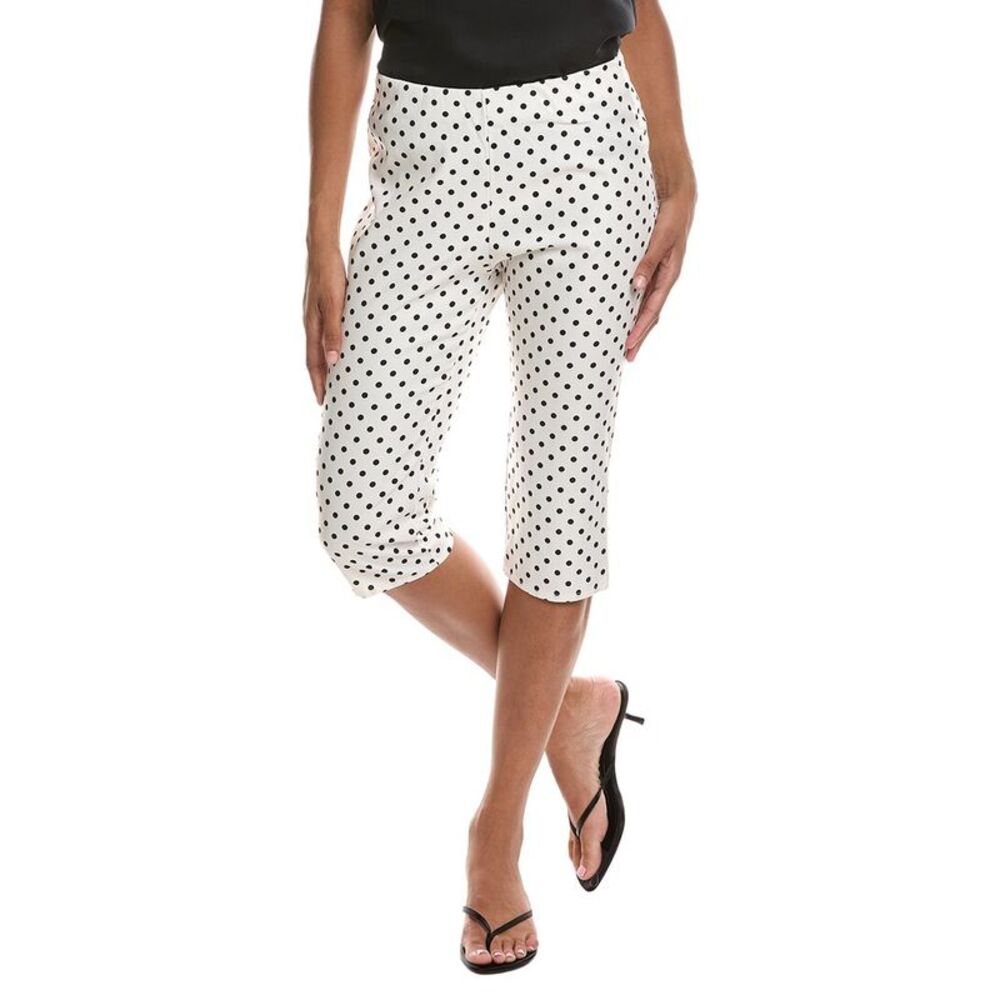 Estellina Womens  Dot Crop Pant, Black